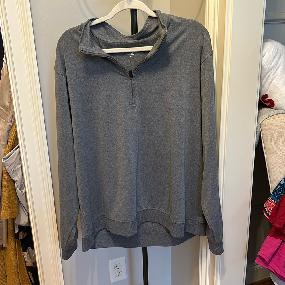 Grey quarter zip
